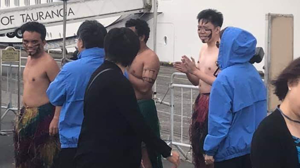 A spokesperson for Princess Cruises has apologized for “cultural insensitivity” after photos of a welcoming ceremony were blasted as "racist" on social media.