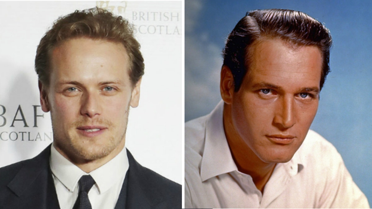 Heughan, left, Newman, right.