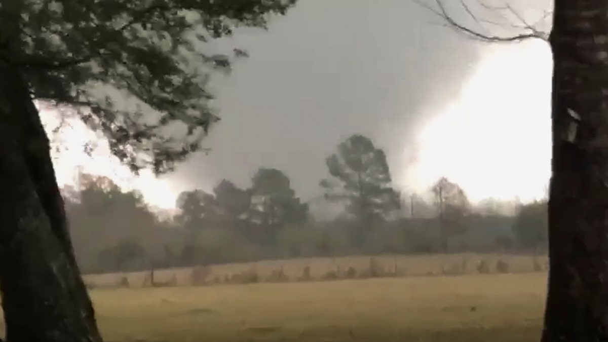 This photo provided by Heather Welch show a tornado in Rosepine, La., Monday, Dec. 16, 2019.