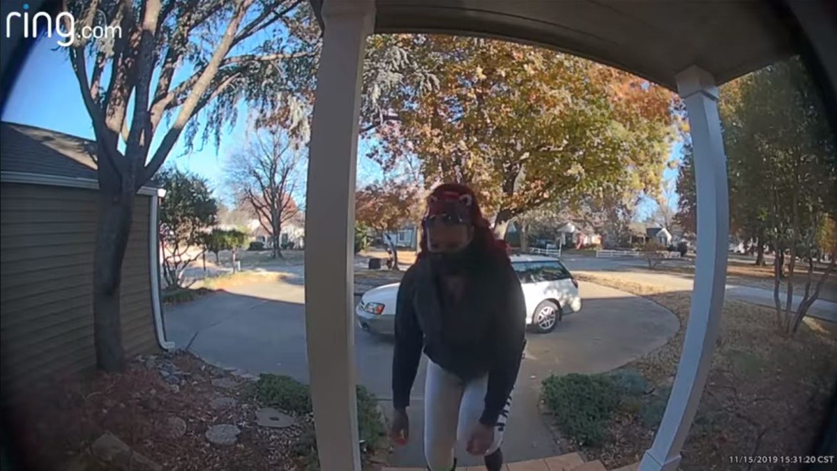 Porch pirate shown on Tulsa homeowners doorbell camera