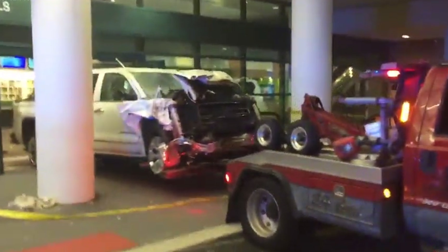 The airport president has since said the airport will be operational in time for any scheduled flights, minus a single baggage belt that the truck damaged during the crash. (Van Williams via WTVT)