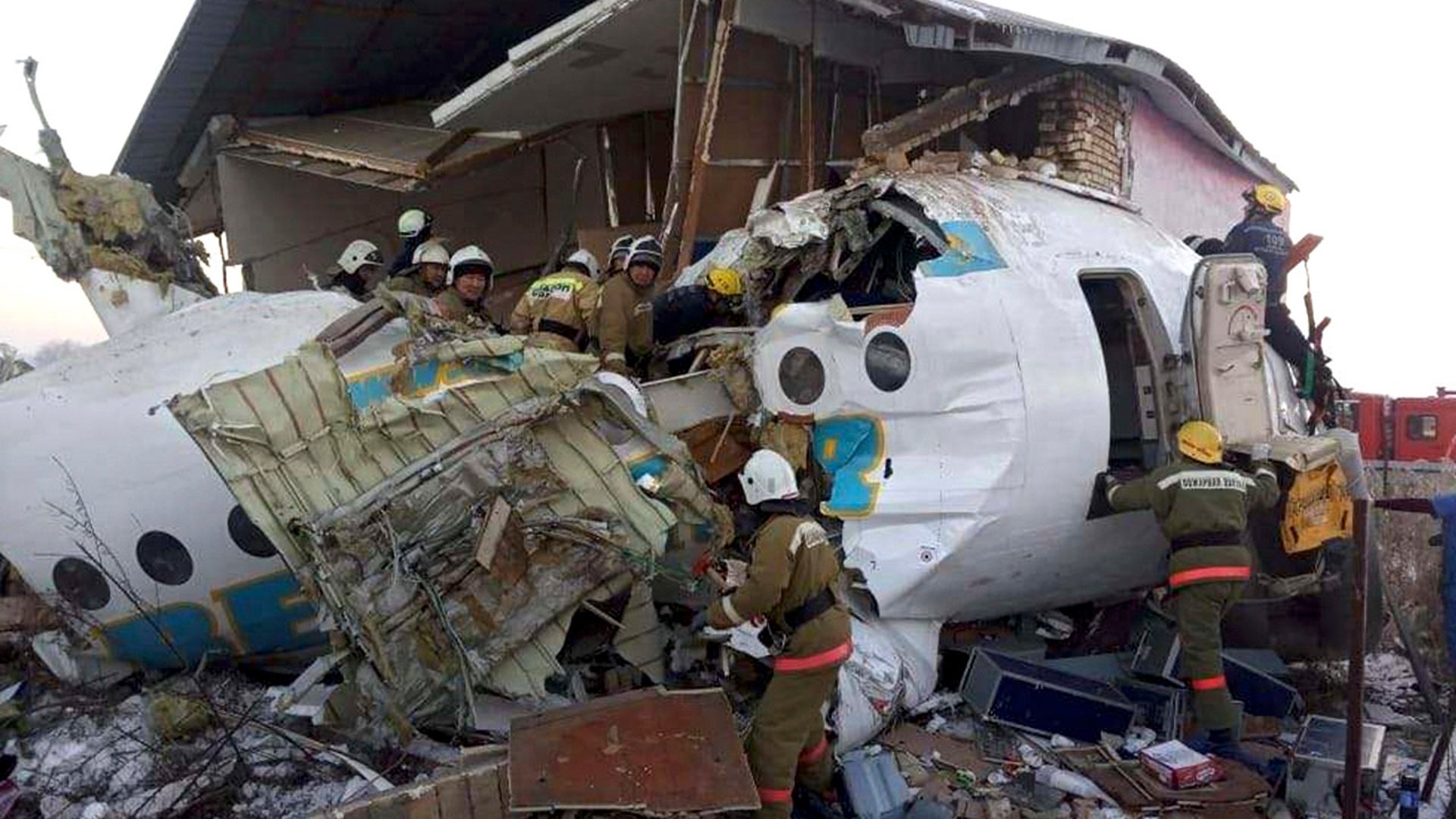 The aircraft had 100 passengers and crew onboard when hit a concrete fence and a two-story building shortly after takeoff. 