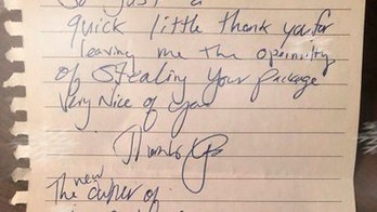 Package thief taunts Minnesota woman with thank you note