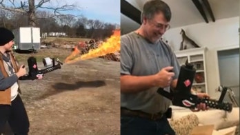 Tennessee woman buys 'pyromaniac' dad a flamethrower for Christmas