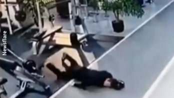 Gymgoer drops barbell on chest and falls flat on his face, allegedly while drunk