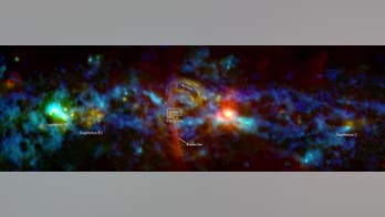 NASA spots cosmic 'candy cane' in Milky Way
