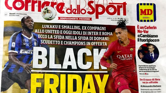 Italian newspaper criticized for tasteless 'Black Friday' headline amid racism storm gripping soccer