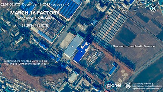 Construction of structure at North Korea site, satellite images show, amid fears of 'Christmas present' missile