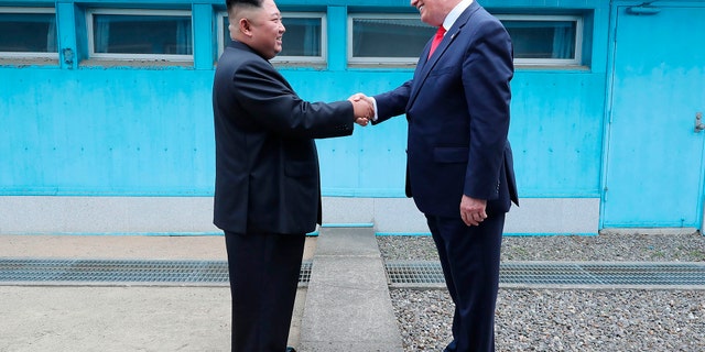 The mystery surrounding Kim Jong Un: What's going on with the North Korean dictator's health? 2 In this Sunday, June 30, 2019, photo provided by the North Korean government, North Korean leader Kim Jong Un, left, and U.S. President Donald Trump shake hands over the military demarcation line at the border village of Panmunjom in Demilitarized Zone. (Korean Central News Agency/Korea News Service via AP)