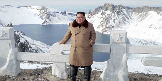 This undated photo provided on Wednesday, Dec. 4, 2019, by the North Korean government shows North Korean leader Kim Jong Un visits Mount Paektu, North Korea. (Korean Central News Agency/Korea News Service via AP)