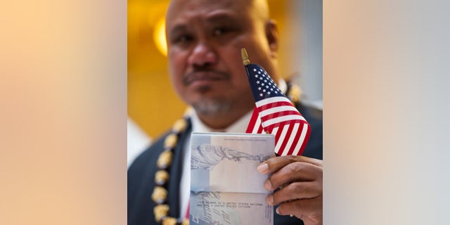 In this undated file image provided by nonprofit advocacy and legal group Equally American, John Fitisemanu, an American Samoan and the lead plaintiff in a lawsuit against the United States seeking full U.S. citizenship. People born in the territory of American Samoa should be recognized as U.S. citizens, a federal judge in Utah decided Thursday in a case filed amid more than a century of legal limbo but whose eventual impact remains to be seen. (Katrina Keil Youd/Equally American via AP)