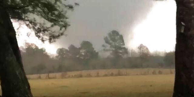 This photo provided by Heather Welch show a tornado in Rosepine, La., Monday, Dec. 16, 2019.