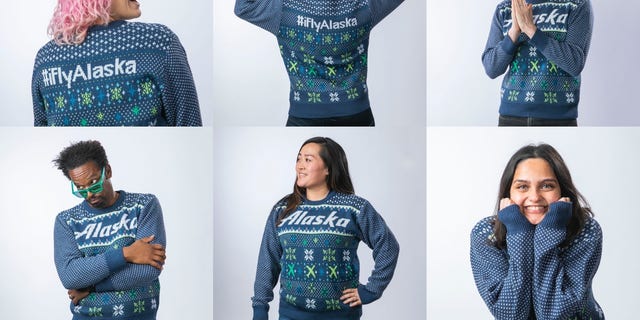 alaska airlines ugly sweater day