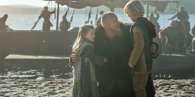 Alexander Ludwig (center) told Fox News it's a bittersweet experience saying goodbye to "Vikings."