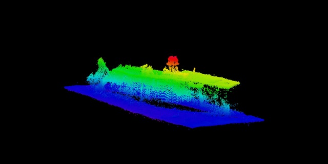 Scientists mapped the wreck of the USS Saratoga, which was sunk in the Baker test.