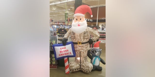 The Military Religious Freedom Foundation complained about this display on a military base for promoting Christianity.
