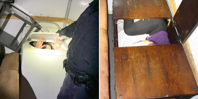 CPB officers freed some of the Chinese nationals from a washing machine, wooden chest. Another was found in a dresser, the agency said.