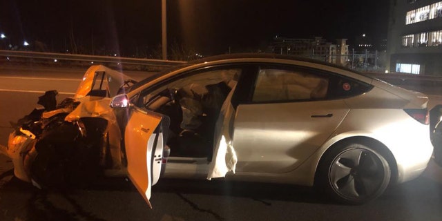 A Tesla owner said he had his vehicle on Autopilot when he crashed into a Connecticut police cruiser so he could check on his dog in the backseat.