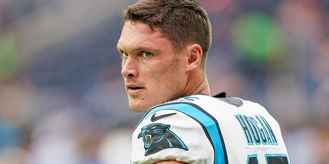 Carolina Panthers wide receiver Chris Hogan (15) looks on before the football game between the Carolina Panthers and Houston Texans at NRG Stadium on September 29, 2019 in Houston, Texas. (Photo by Daniel Dunn/Icon Sportswire via Getty Images)