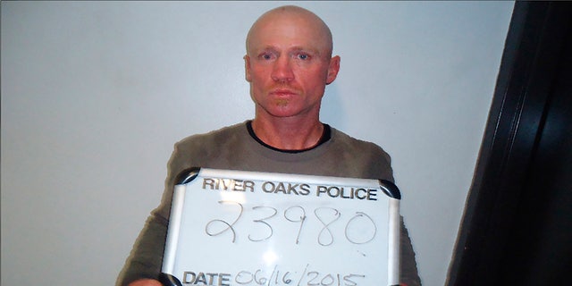 This June 16, 2015, photo provided by the River Oaks Police Department, in Texas, shows Keith Thomas Kinnunen.