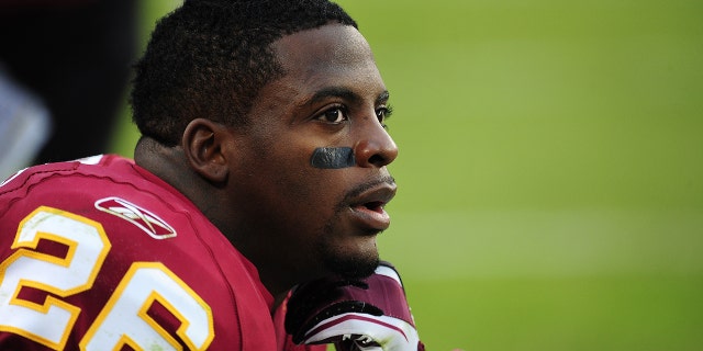 Clinton Portis of the Washington Redskins in 2010. Portis brushed off federal charges against him Monday. (Scott Cunningham/Getty Images, File)