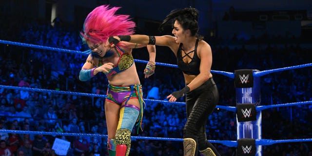 Sonya Deville delivers a devastating punch in the ring at "Smackdown."