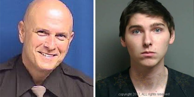 Christopher Berak, right, was sentenced to life in prison without the possibility of parole for first-degree murder and the murder of a peace officer for the death of Deputy Eric Overall, left. (Oakland County Sheriff's Office / Macomb County Sheriff's Office)