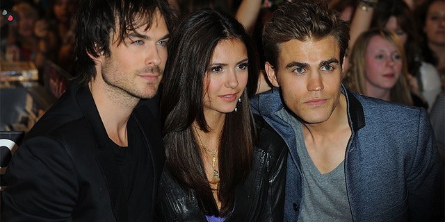 Ian Somerhalder, Nina Dobrev and Paul Wesley attend a fan meet and greet for the cast of 'The Vampire Diaries' at HMV, Oxford Street on June 3, 2010 in London, England.