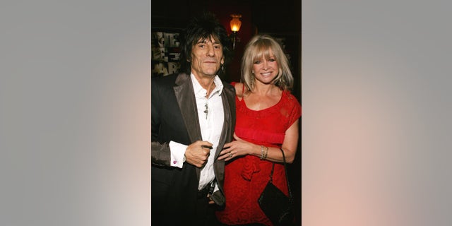 Ron Wood with his wife Jo Wood during "The Departed" New York Premiere at Ziegfeld Theater in New York, NY, United States.