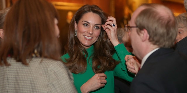 Catherine, Duchess of Cambridge attends a reception for NATO leaders hosted by Queen Elizabeth II at Buckingham Palace on December 3, 2019 in London. (Photo by Yui Mok - WPA Pool/Getty Images)