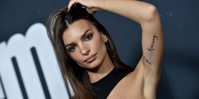 Emily Ratajkowski spoke to people who accused her of receiving lip injections during her pregnancy.  She categorically denied the suggestion.  (Axelle / Bauer-Griffin / FilmMagic)