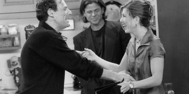 "The One with the Two Parties" Episode 22 -- Air Date 05/02/1996 -- Ron Leibman as Dr. Leonard Green, Jennifer Aniston as Rachel Green