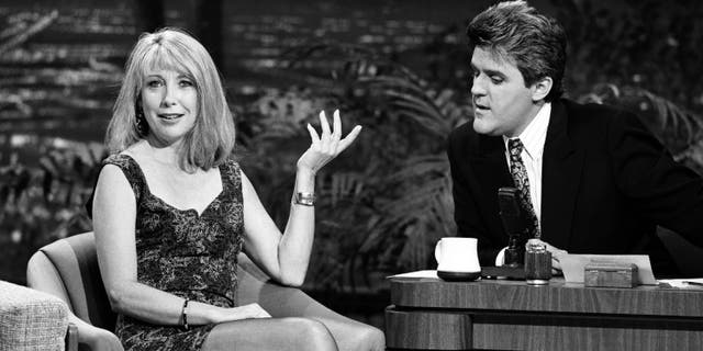 Actress Teri Garr on the Tonight Show with guest host Jay Leno on May 8, 1990