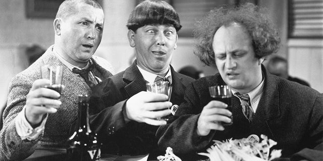 (Original Caption) The Three Stooges in a drunken stupor.