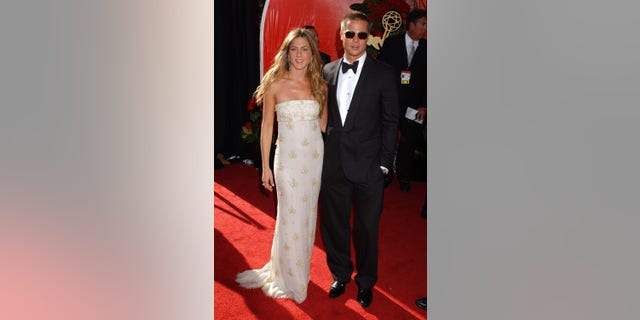 Jennifer Aniston and Brad Pitt at the 2004 Emmys in Los Angeles, Calif.