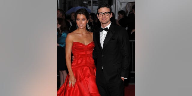 Jessica Biel and Justin Timberlake attend a red carpet event in New York City in 2009. (Photo by Dimitrios Kambouris/FilmMagic)