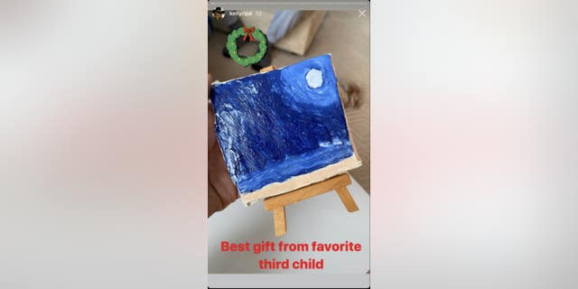 Ripa's gift from Joaquin, a painting of the moon.