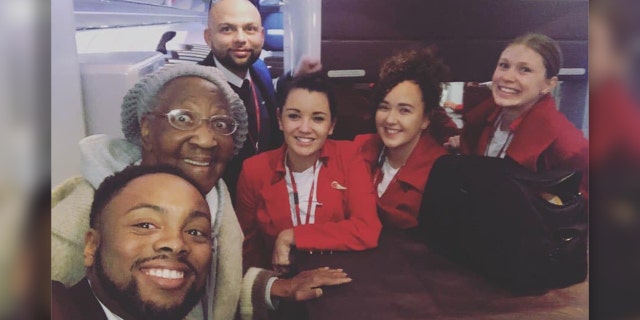 It was reportedly 88-year-old Violet's “dream” to sit at the front of the plane.