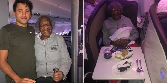 One Virgin Atlantic flight attendant didn’t hesitate to play favorites when sharing the sweet story of her new “favorite” passengers Jack and Violet, pictured,