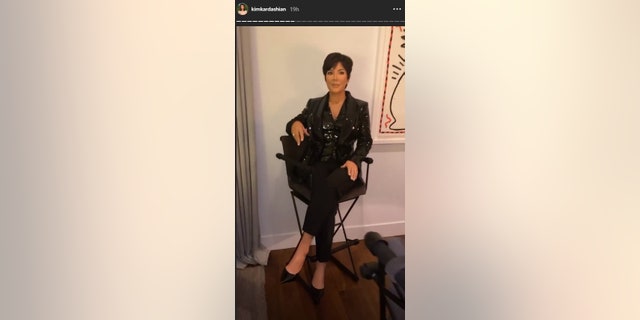 A wax replica of Kris Jenner in the star's home.