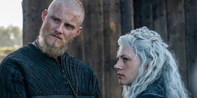 Alexander Ludwig and Katheryn Winnick star in History Channel's "Vikings."