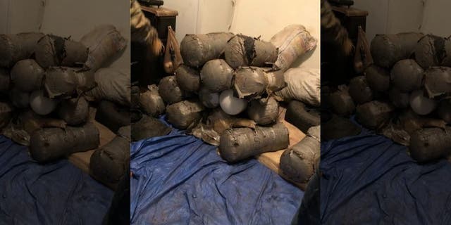 Officials also found a stash that included 200 pounds of meth, two pounds of heroin, three pounds of cocaine and 6.5 pounds of fentanyl. (U.S. Immigration and Customs Enforcement)