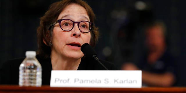 Constitutional law scholar Stanford Law School professor Pamela Karlan apologizes for a remark she made about Barron Trump, President Donald Trump's son, during a hearing before the House Judiciary Committee on the constitutional grounds for the impeachment of President Donald Trump, Wednesday, Dec. 4, 2019, on Capitol Hill in Washington.