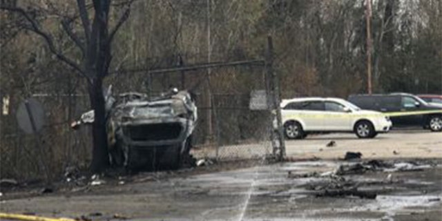 The plane crashed near a Walmart and U.S. Post Office at the intersection of Verot School Road and Feu Follet.