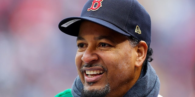 BOSTON, MASSACHUSETTS - APRIL 09: Former Boston Red Sox player Manny Ramirez looks on before the Red Sox home opening game against the Toronto Blue Jaysat Fenway Park on April 09, 2019 in Boston, Massachusetts. (Photo by Maddie Meyer/Getty Images)