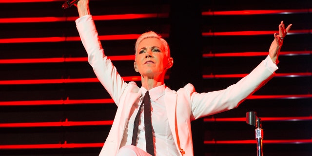 Marie Fredriksson of Roxette performs at The O2 Arena on July 13, 2015 in London, England.