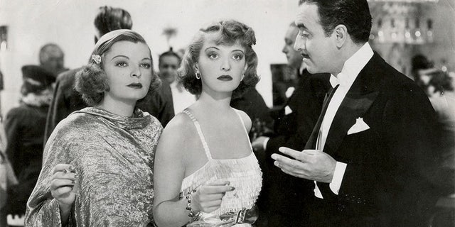 Mayo Methot in 1937's "Marked Woman" with Bette Davis and Allen Jenkins.