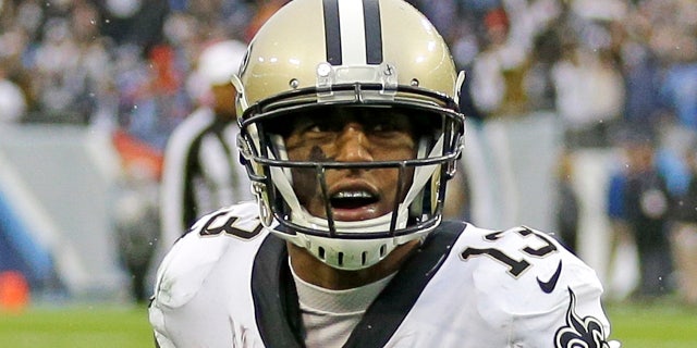 New Orleans Saints wide receiver Michael Thomas (13) scores a touchdown on a 2-yard pass reception against the Tennessee Titans in the second half of an NFL football game Sunday, Dec. 22, 2019, in Nashville, Tenn. The Saints won 38-28.