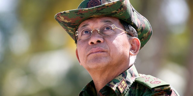 Myanmar military commander-in-chief, Senior General Min Aung Hlaing. REUTERS/Lynn Bo Bo/Pool - RC1A7FCEA250