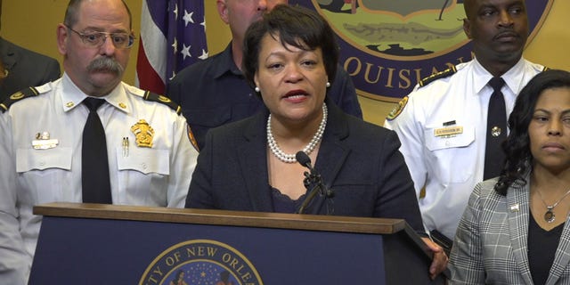 New Orleans Mayor, LaToya Cantrell updates the public on the city's progress in restoring services after a cyber attack was launched against the city. (Fox News/Charles Watson)